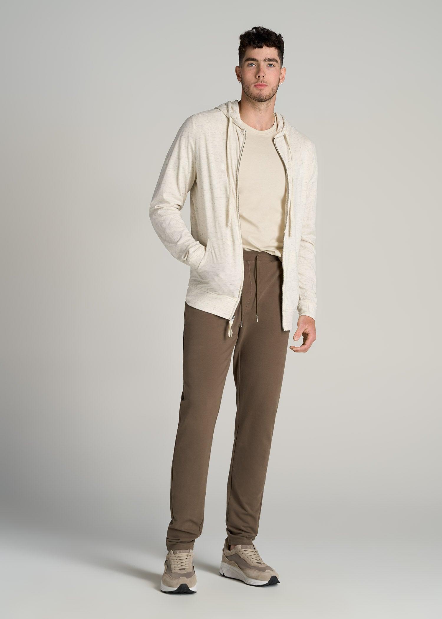 Microsanded French Terry Sweatpants for Tall Men in Iron Grey Product Image