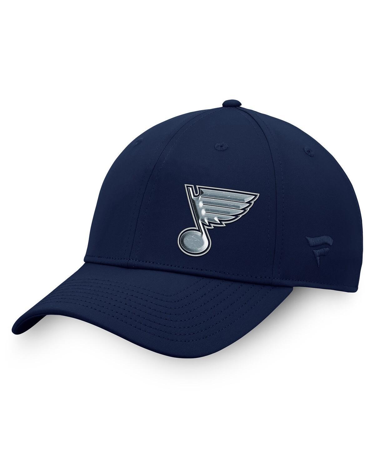 Men's Fanatics Branded  Navy St. Louis Blues Authentic Pro Road Side Logo Adjustable Hat Product Image