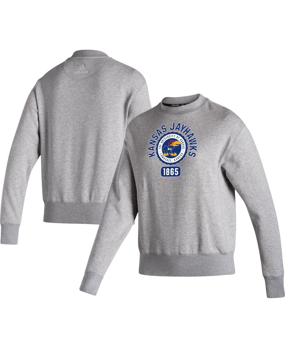 Women's adidas Heathered Gray Miami Hurricanes Vintage Circle Pullover Sweatshirt, Size: Medium, Grey Product Image