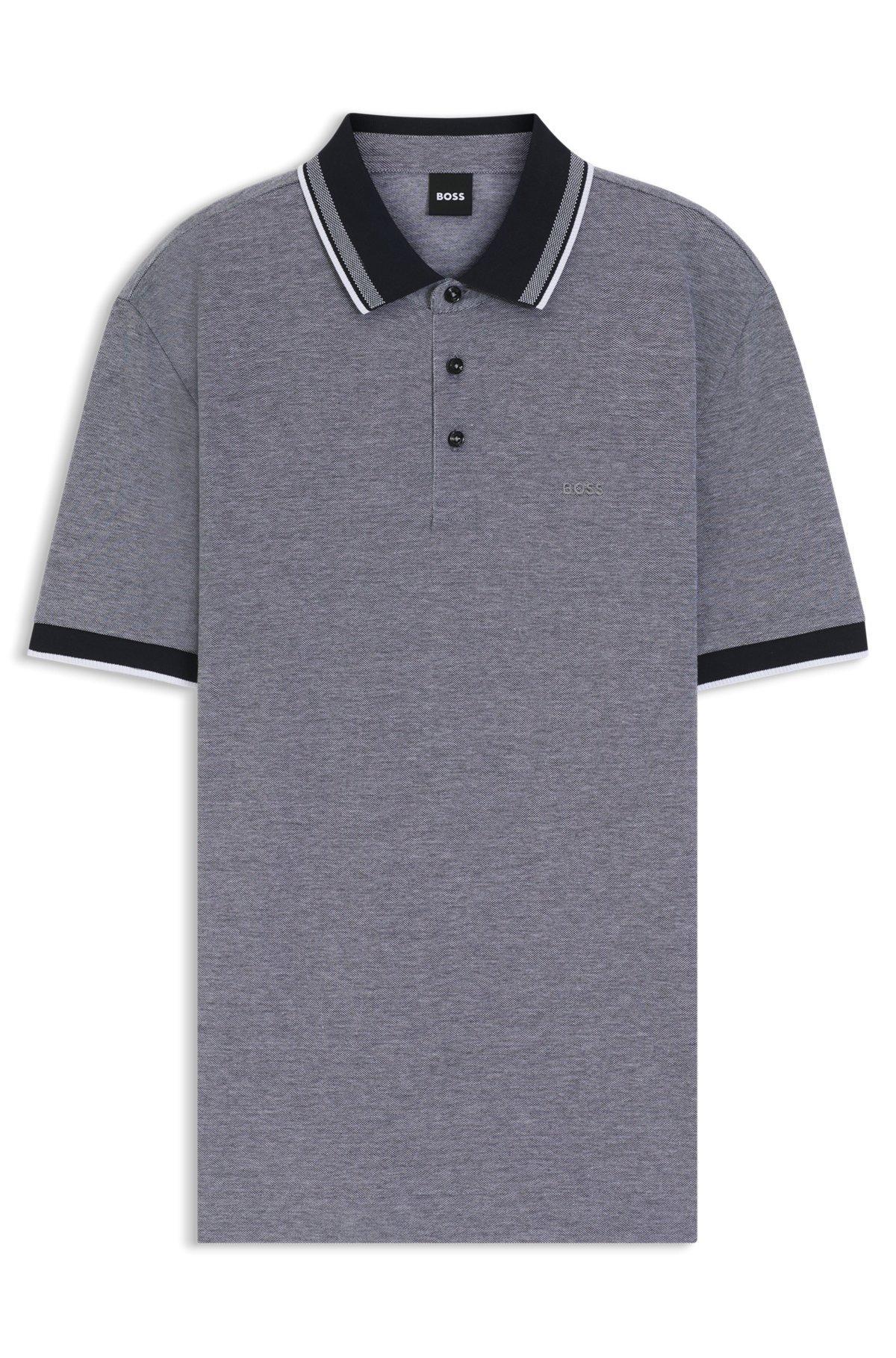 Oxford-cotton-piqué polo shirt with logo detail Product Image