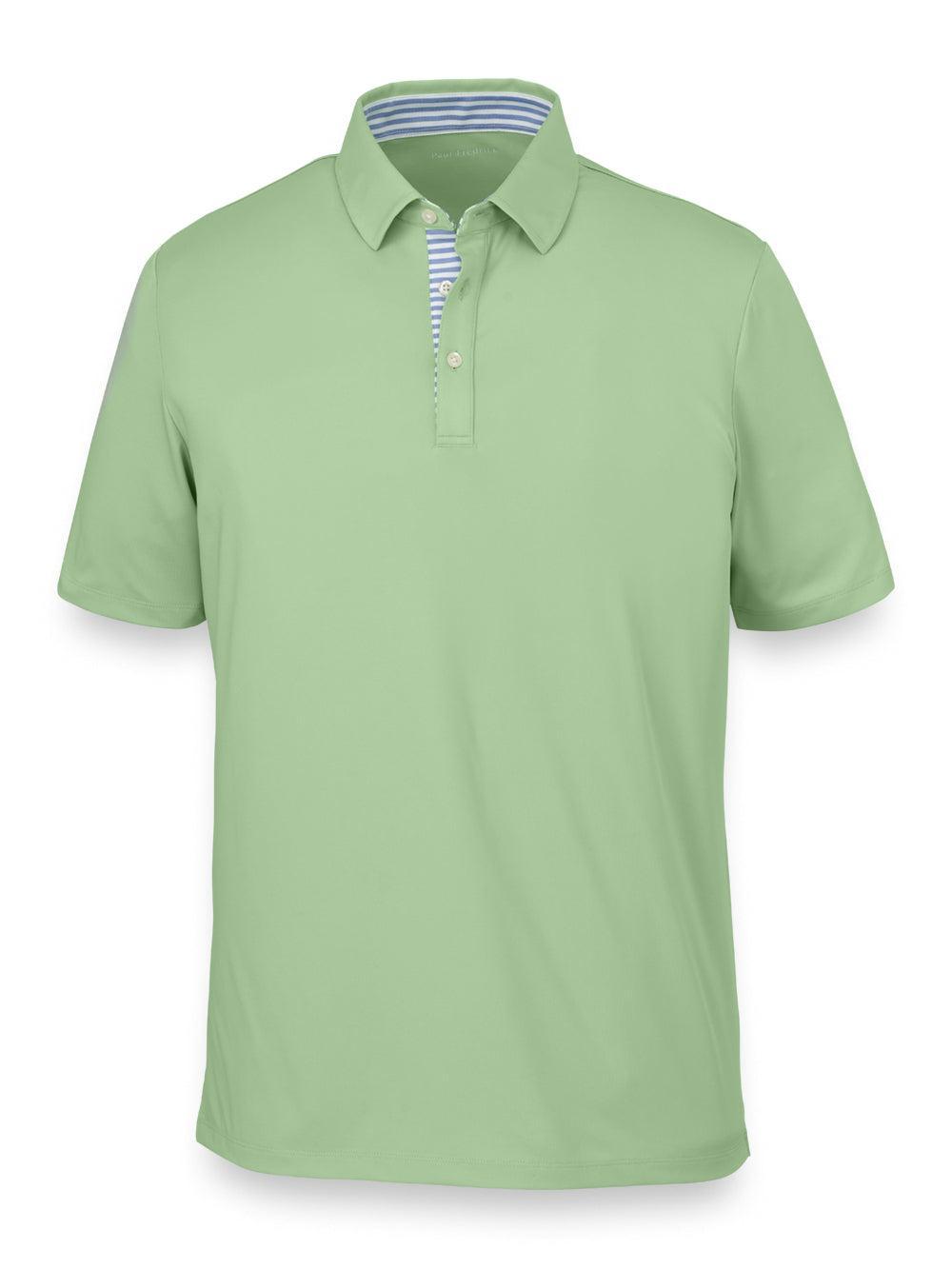 Performance Blend Three Button Polo - Light Purple Product Image