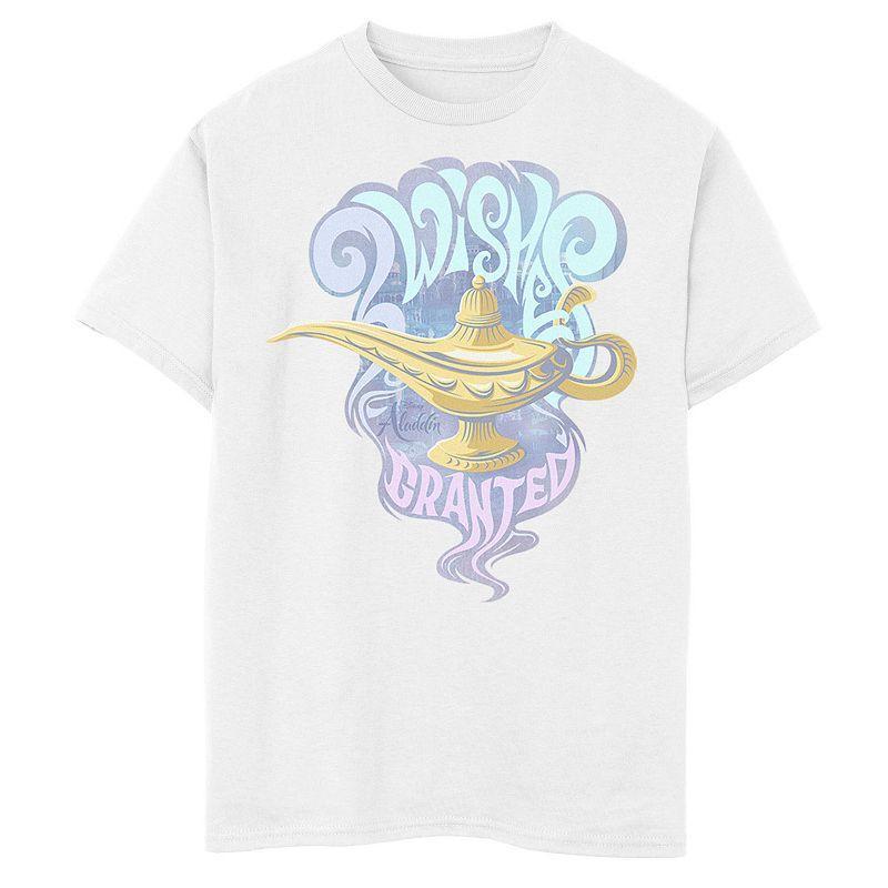 Disney's Aladdin Boys 8-20 Live Action Wishes Granted Genie Lamp Graphic Tee, Boy's, Size: Large, Black Product Image