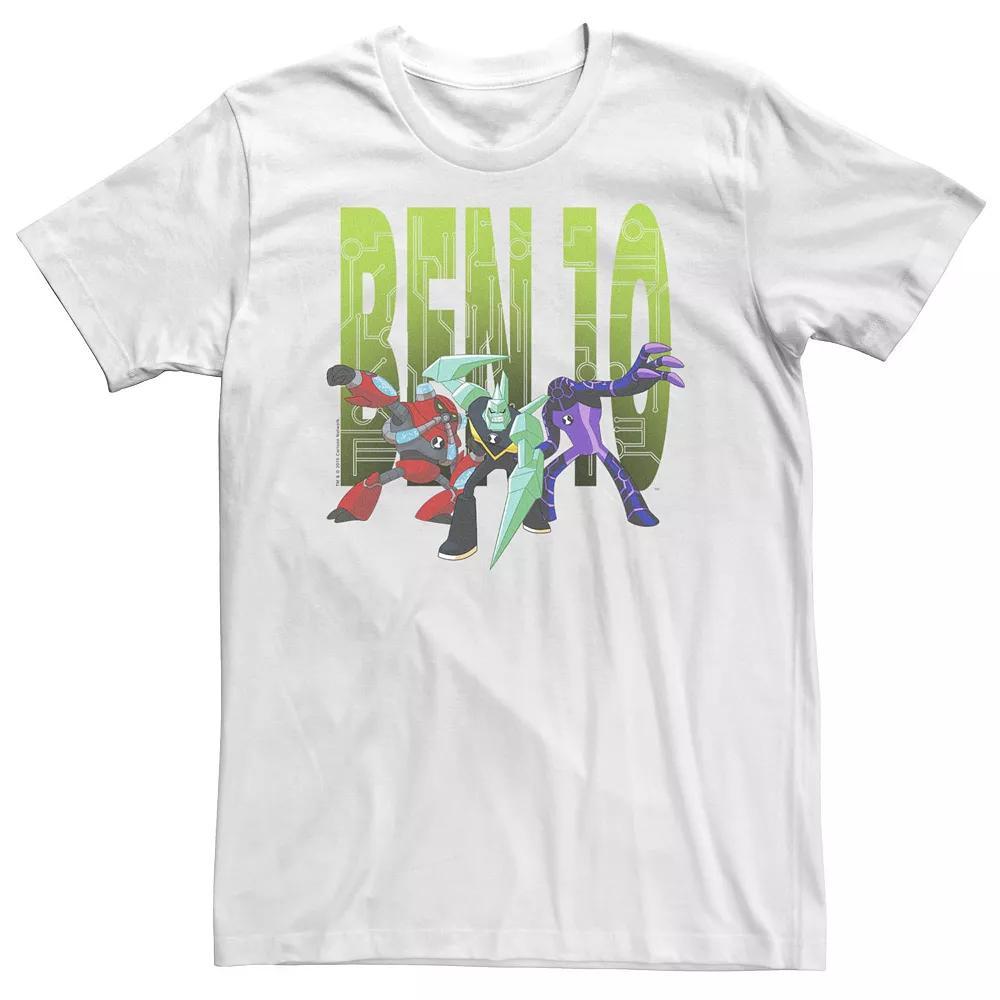 Big & Tall Cartoon Network Ben 10 Trio Group Shot Tee, Men's, Size: XL Tall, White Product Image