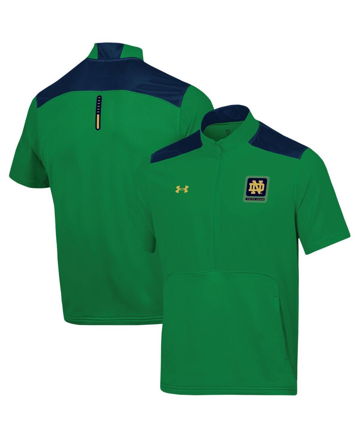 Men's Under Armour Green Notre Dame Fighting Irish Motivate Half-Zip Jacket, Size: Small Product Image