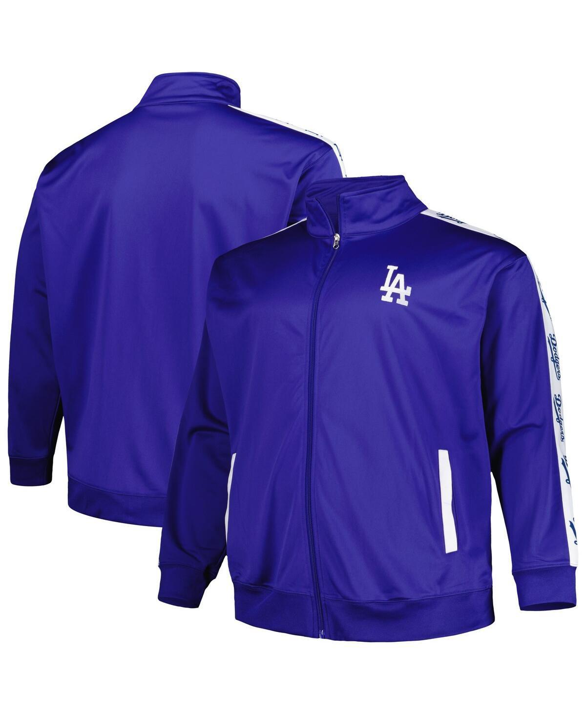 Men's Royal Los Angeles Dodgers Big & Tall Tricot Track Full-Zip Jacket, Size: 3XB, Blue Product Image