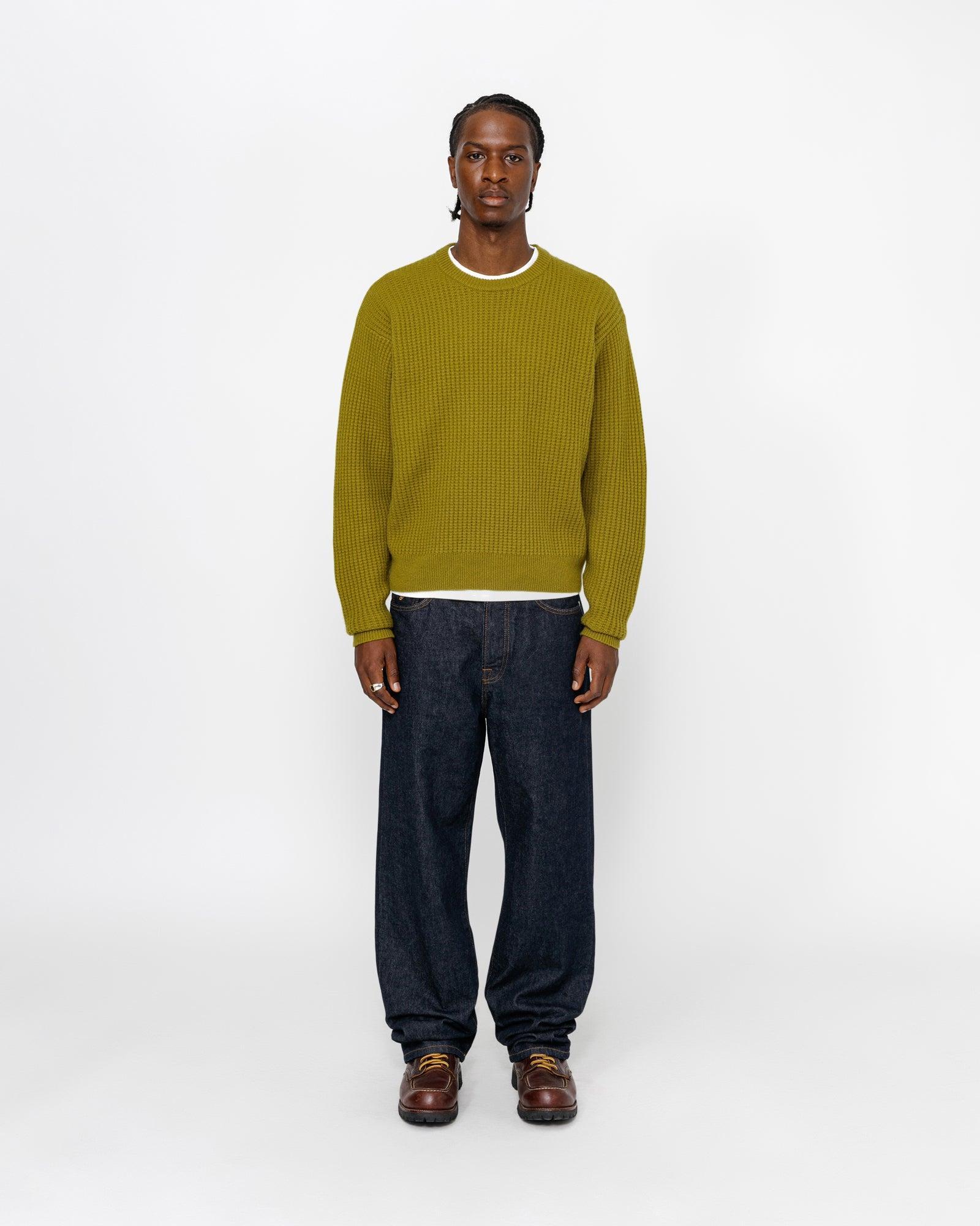 WAFFLE KNIT CASHMERE CREW Male Product Image