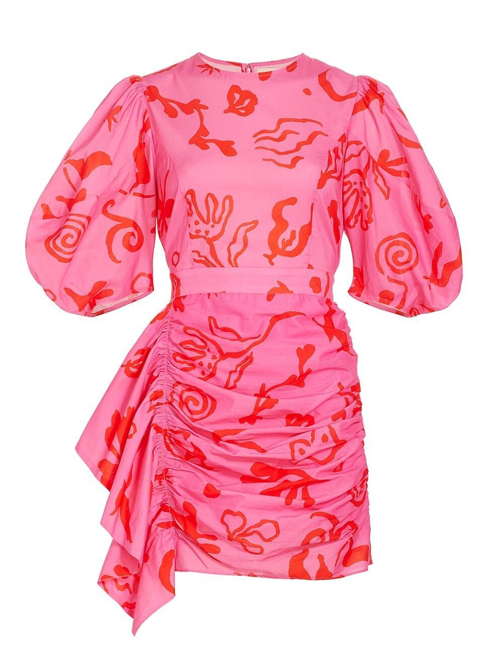 Pia Floral Print Cotton Mini Dress Product Image