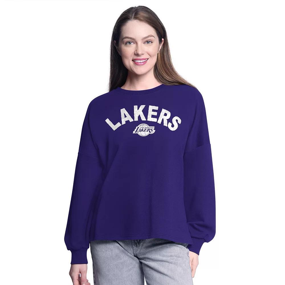 Women's G-III 4Her by Carl Banks Purple Los Angeles Lakers Athletic Pullover Sweatshirt, Size: Medium Product Image