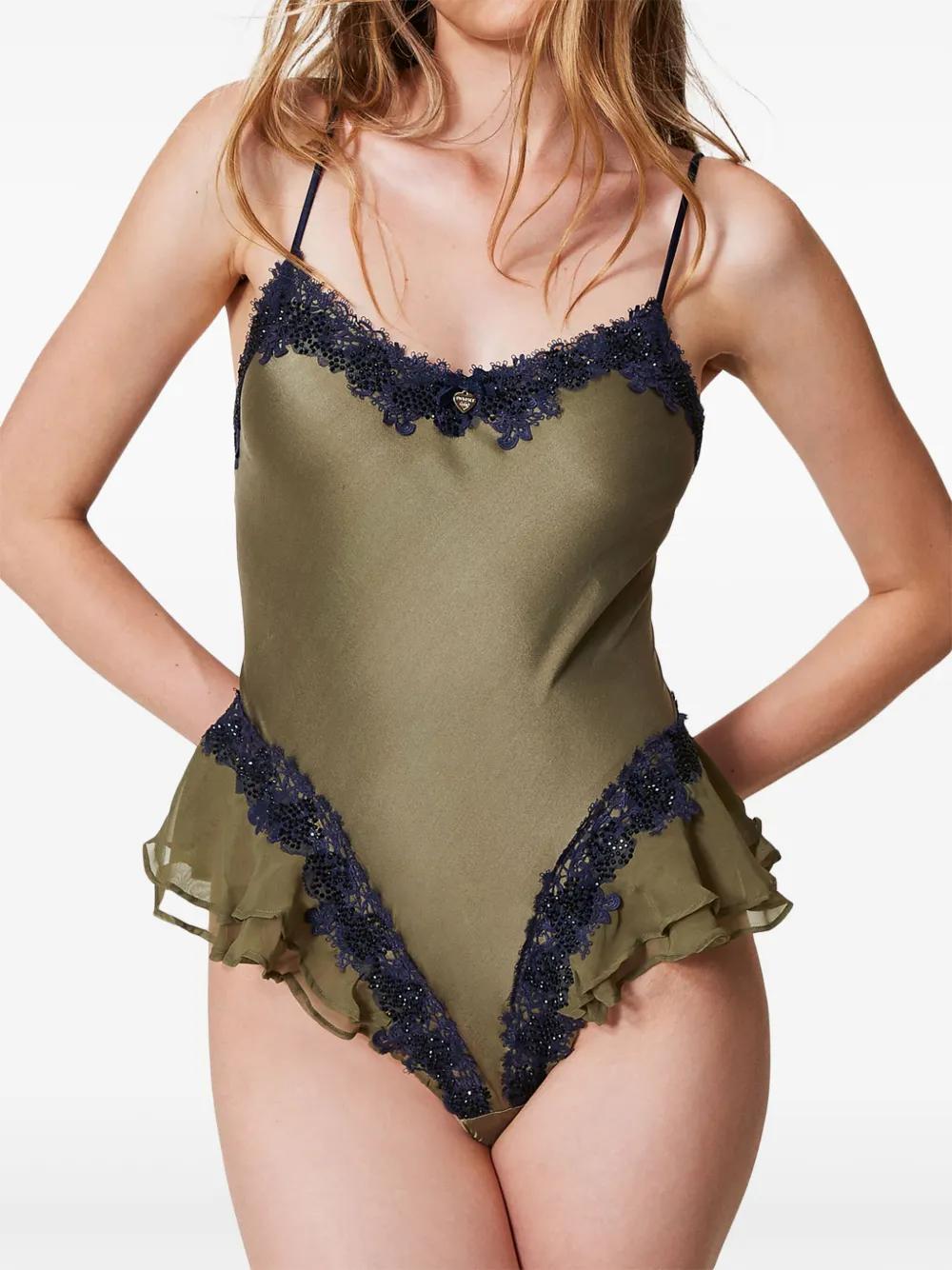 rhinestone-embellished bodysuit  Product Image
