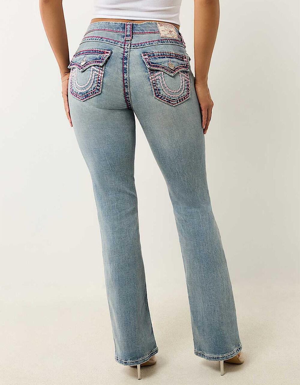 TRUE RELIGION Becca Mid Rise Super T Womens Bootcut Jeans Product Image