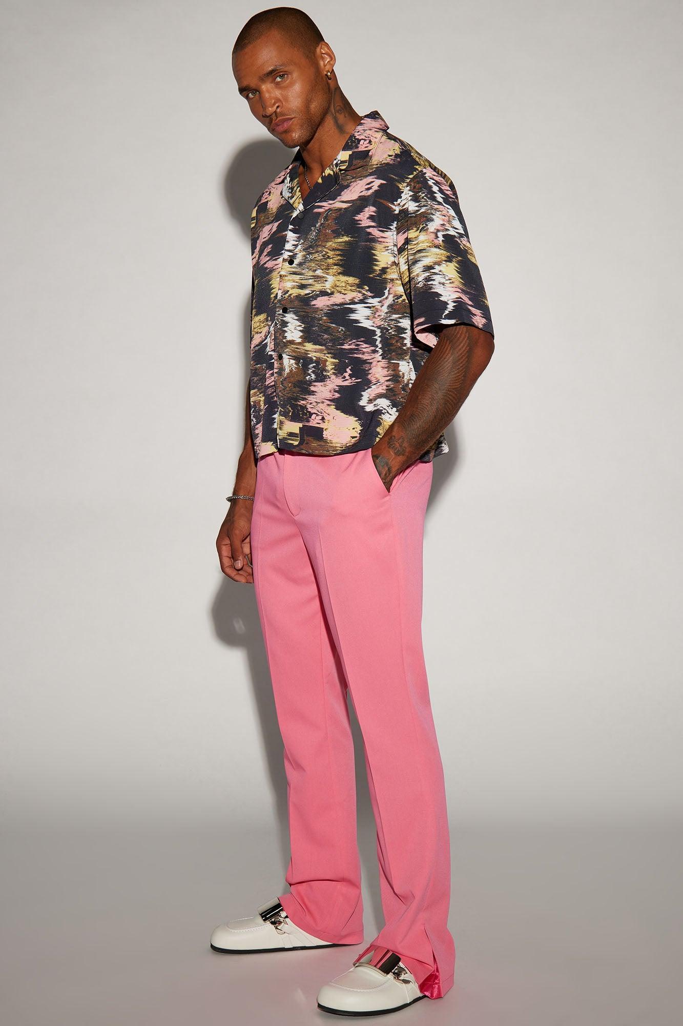 Oil And Water Cropped Button Up Shirt - Black/combo Product Image