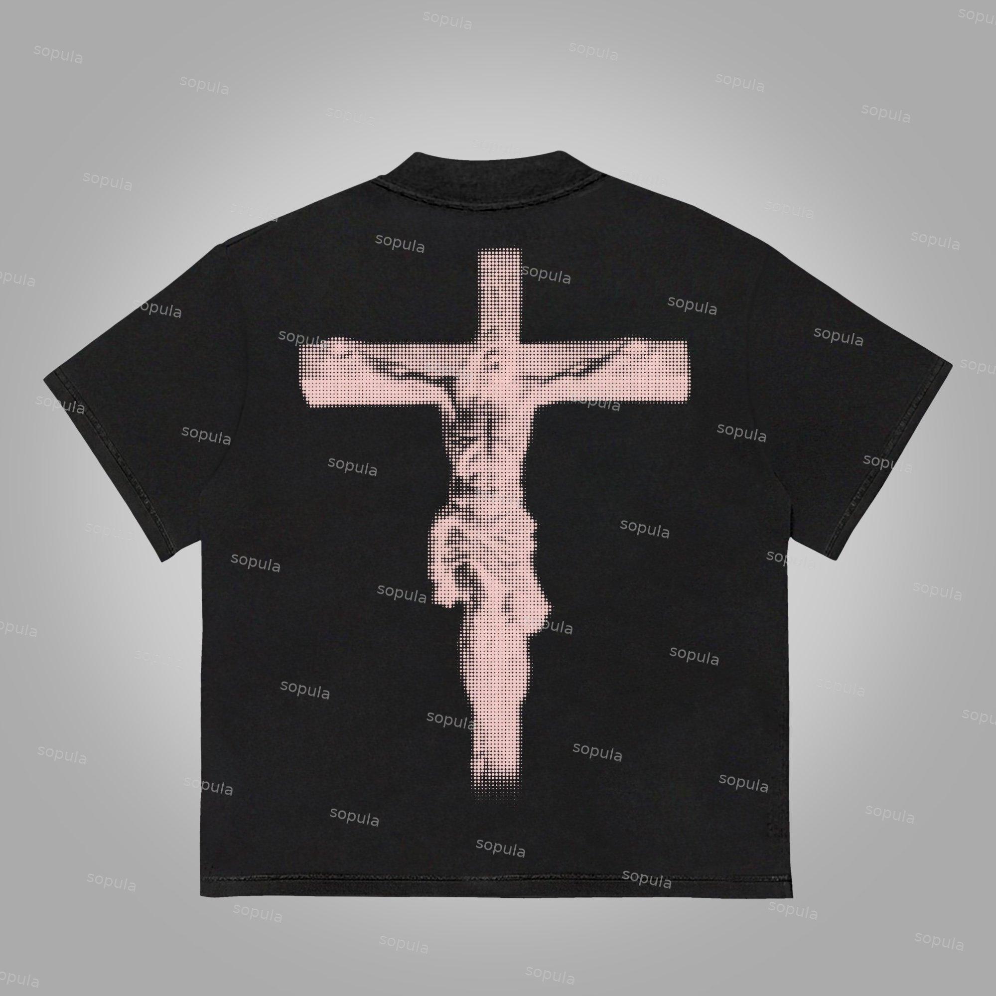 Sopula Jesus Outlet Printing Graphics Cotton T-Shirt Product Image