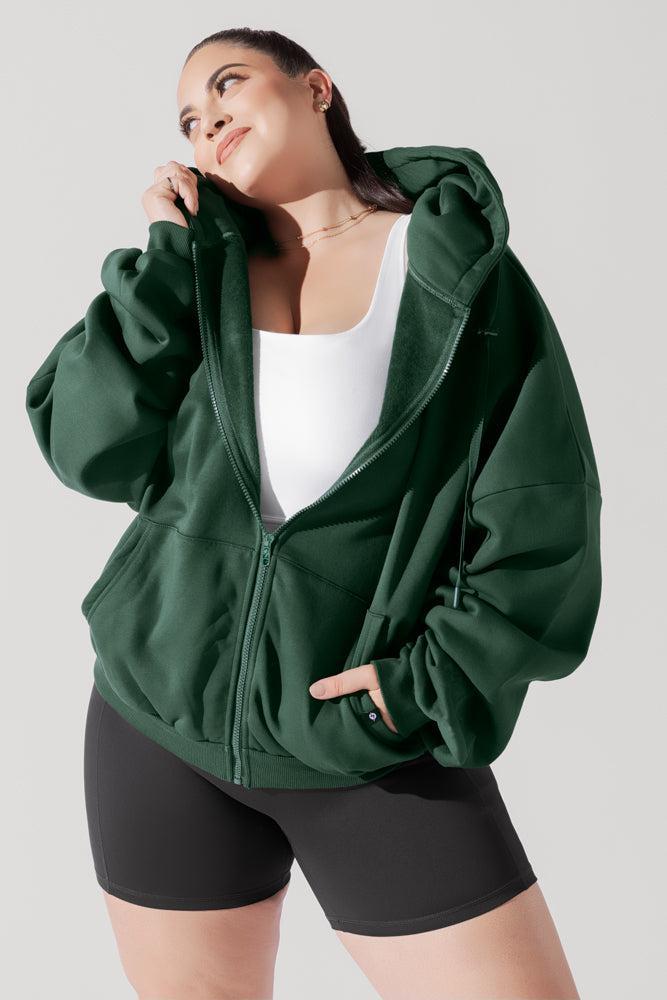 Zip Cloud Hoodie - Crimson Product Image