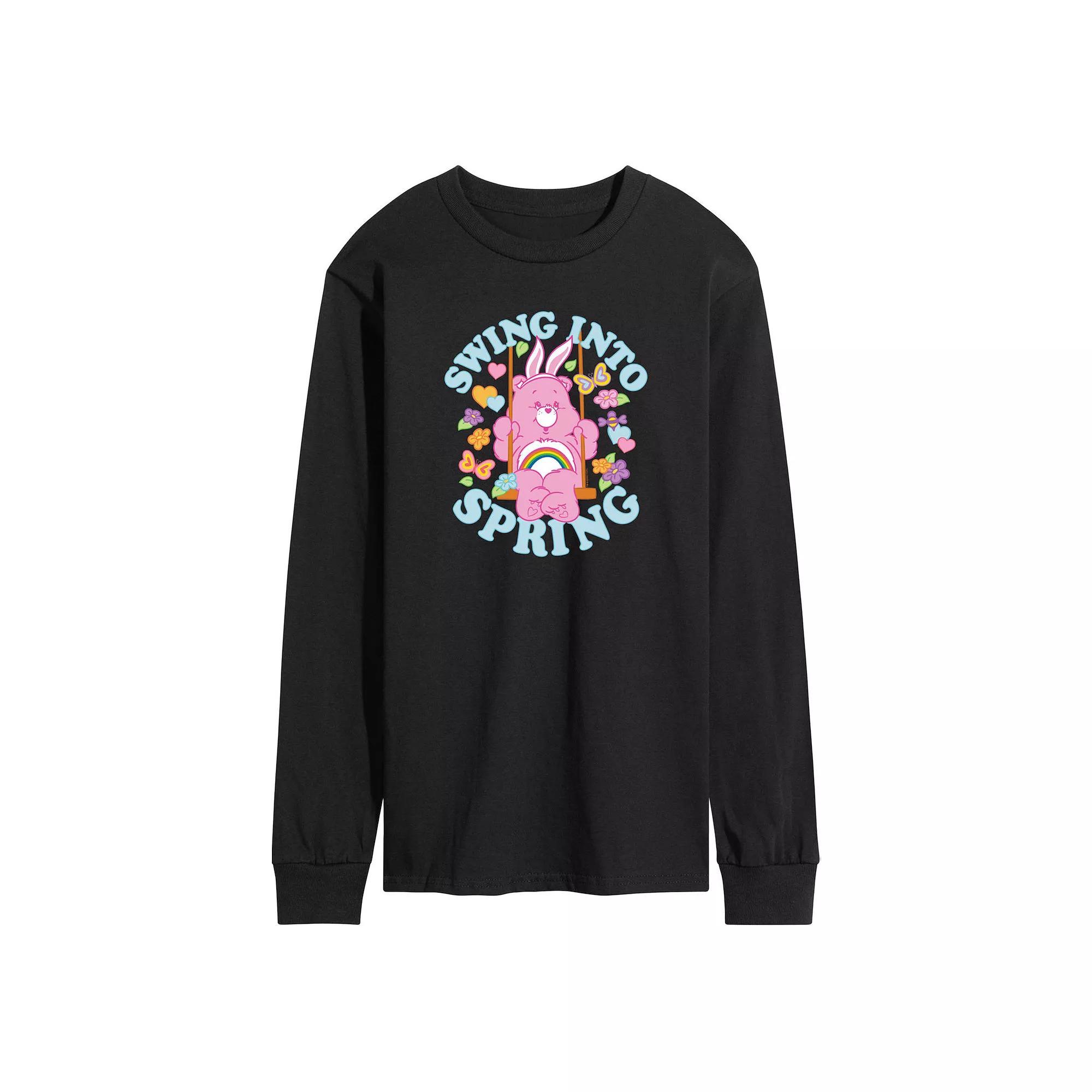 Mens Care Bears Swing Into Spring Long Sleeve Graphic Tee Product Image