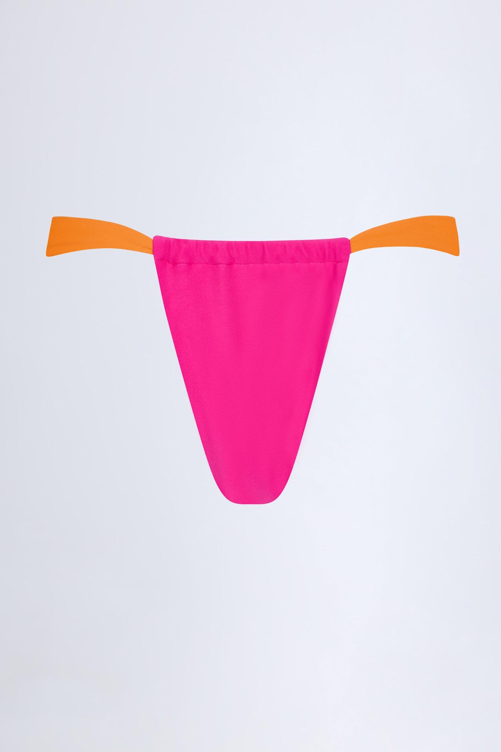 Triangle Bikini Top in Fuchsia Pink Product Image