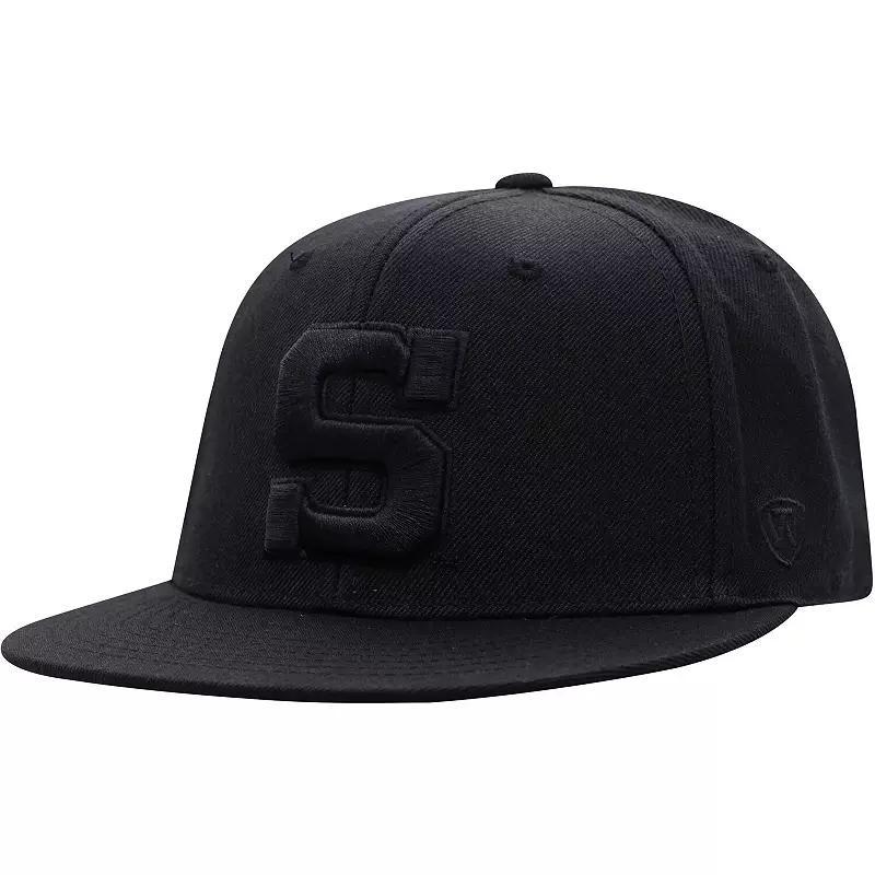 Men's Top of the World Penn State Nittany Lions Black On Black Fitted Hat, Size: 7 1/8 Product Image