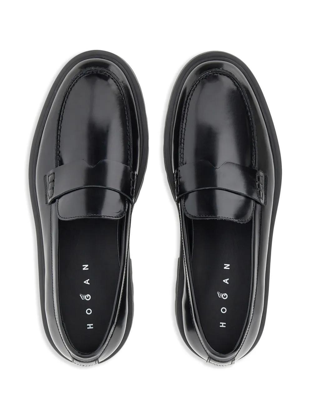 slip-on leather loafers Product Image