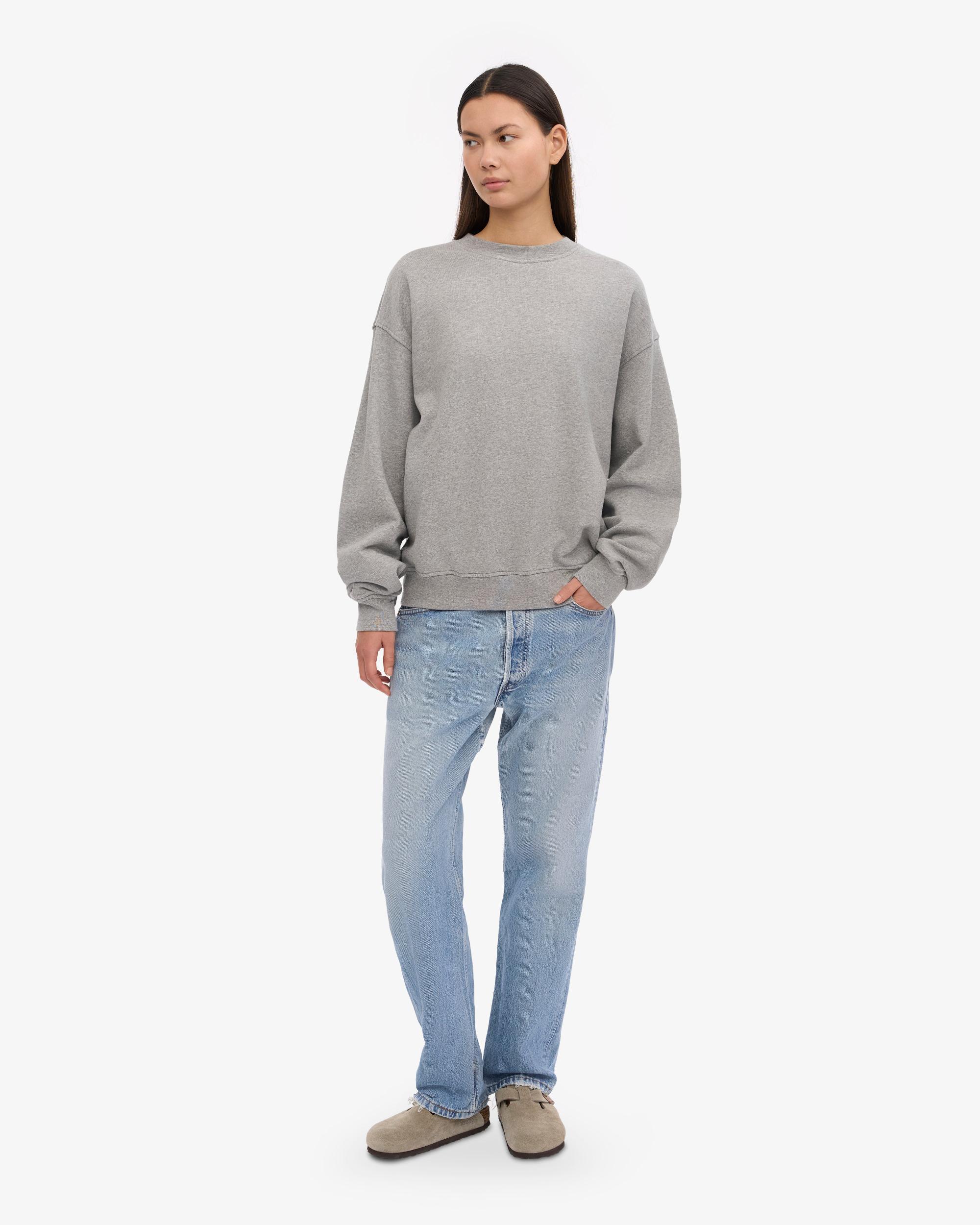 Organic Oversized Crew - Heather Grey Product Image