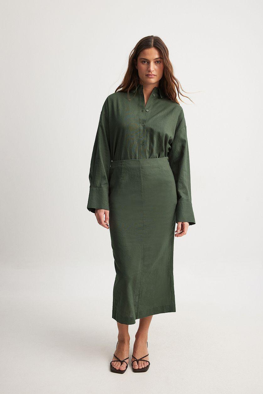 Oversized Linen Blend Shirt Product Image