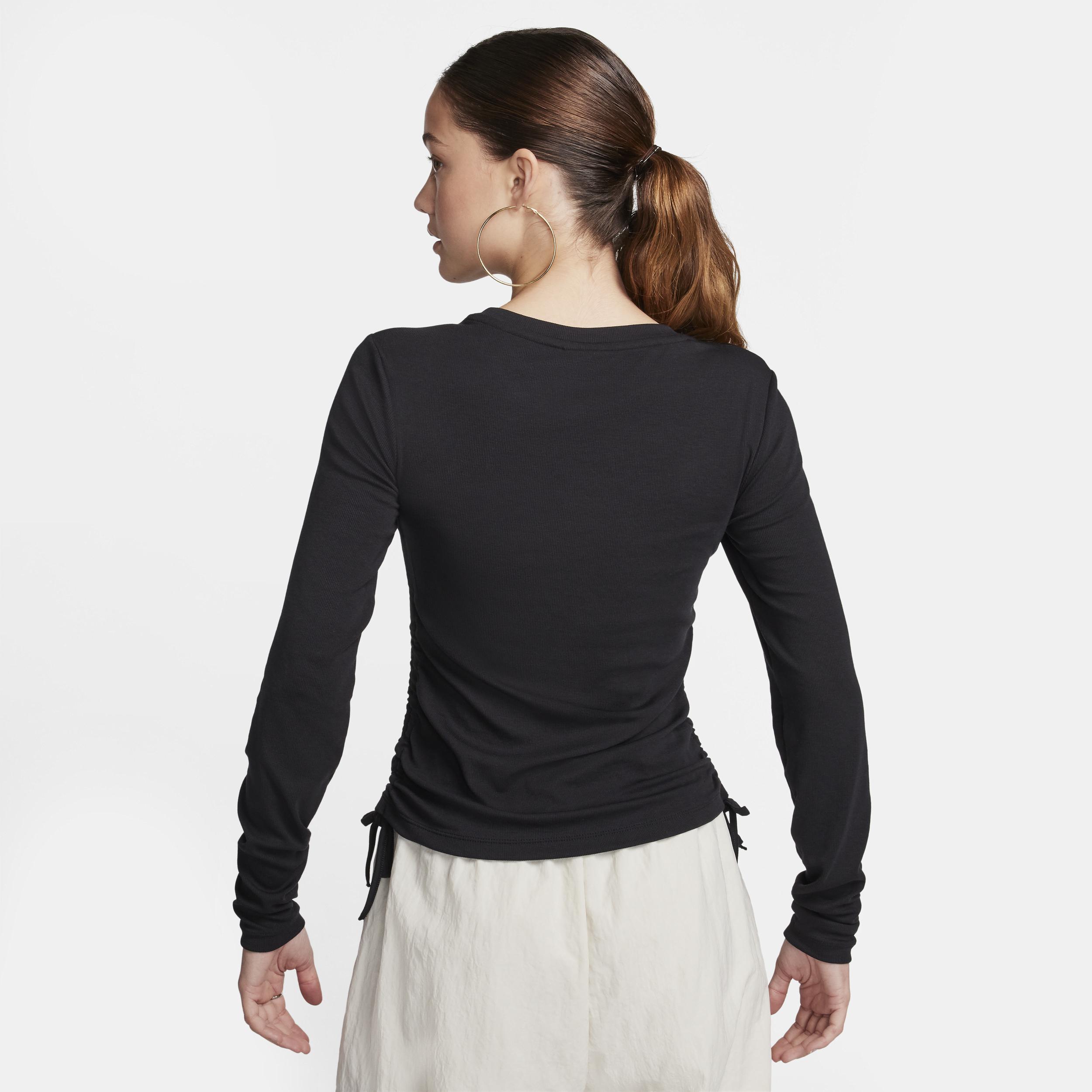 Nike Sportswear Essential Women's Ribbed Long-Sleeve Mod Crop Top Product Image