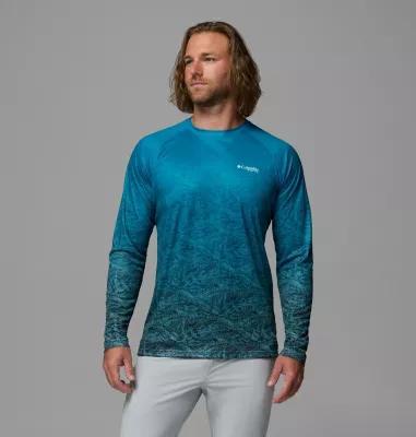 Columbia Mens Super Terminal Tackle PFG Border Circle Long Sleeve Shirt- Product Image