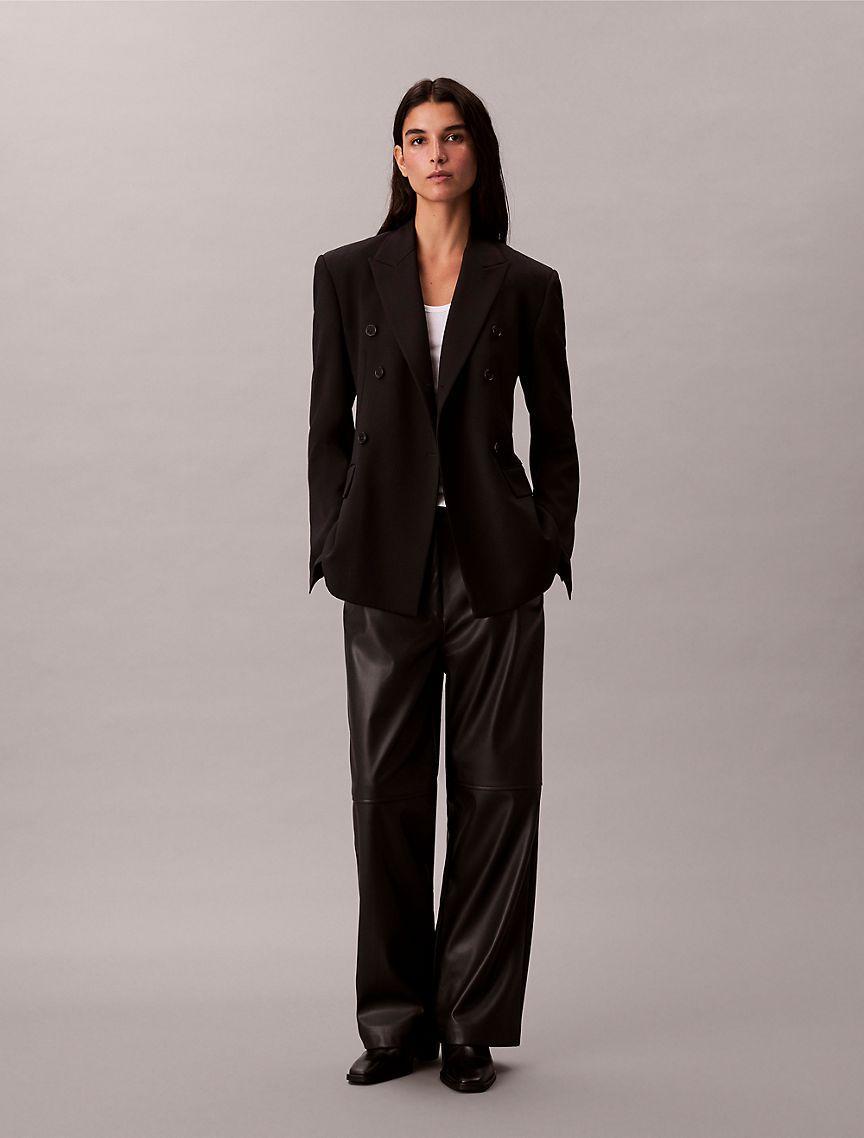Faux Leather Relaxed Pants Product Image
