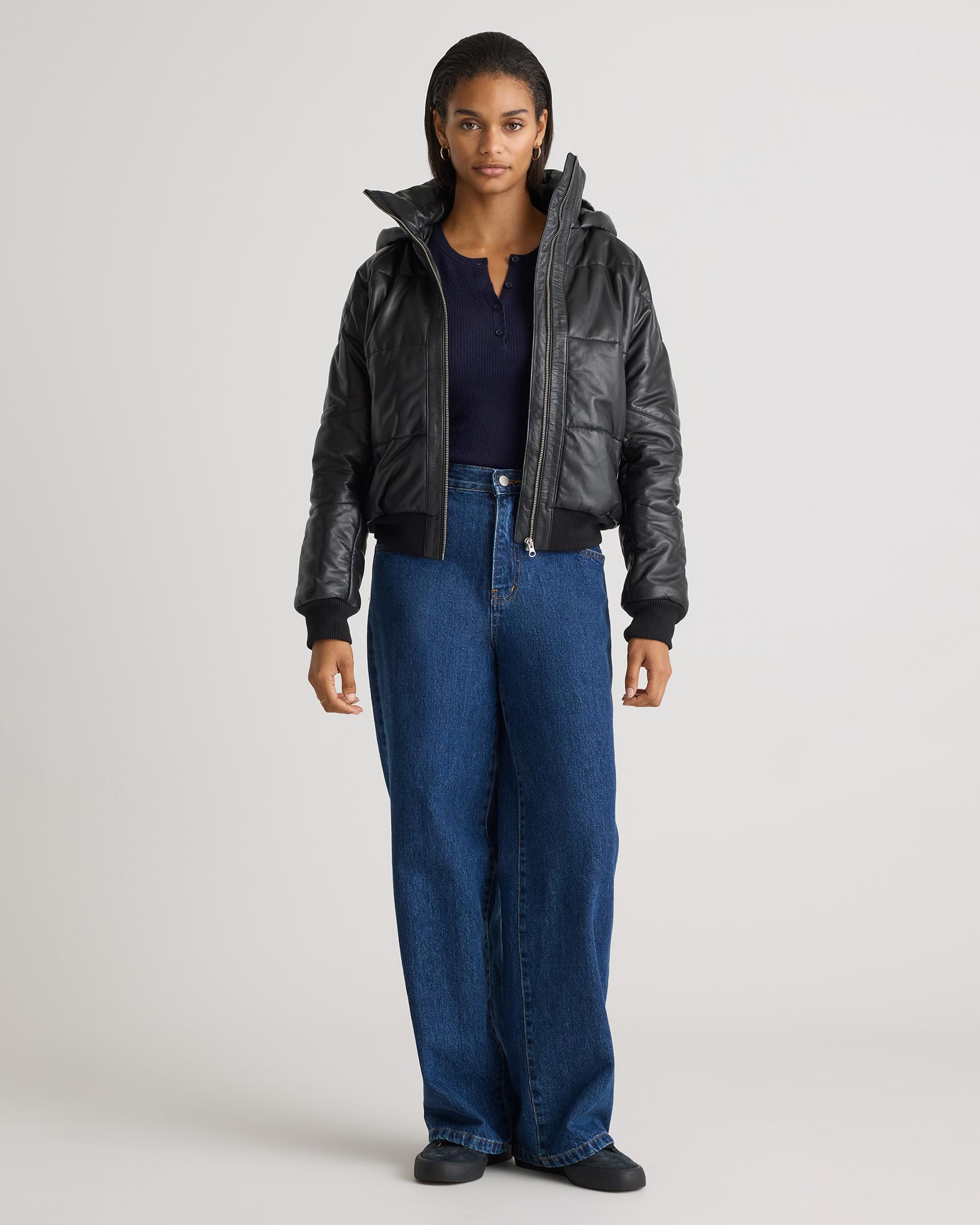 Quince | Women's Puffer Jacket Leather Product Image