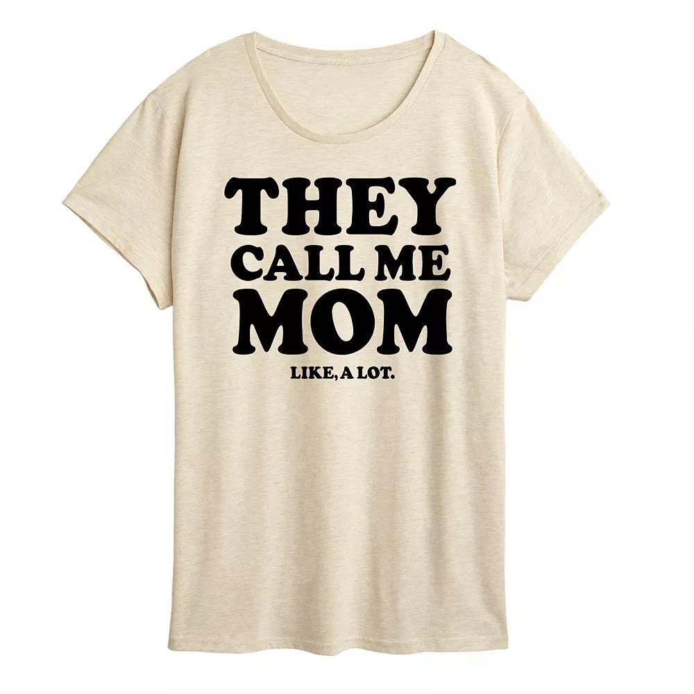 Womens Call Me Mom A Lot Graphic Tee Product Image