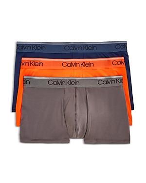 Calvin Klein Microfiber Stretch Wicking Low Rise Trunks, Pack of 3 Product Image