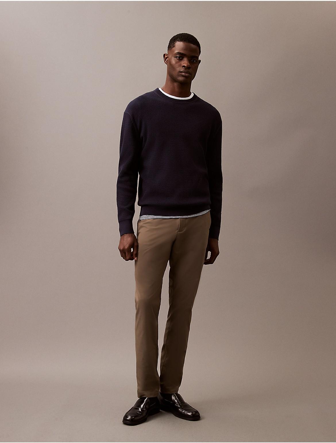 Calvin Klein Men's Tech Slim Stretch Woven Chino - Grey - 34W x 30L Product Image