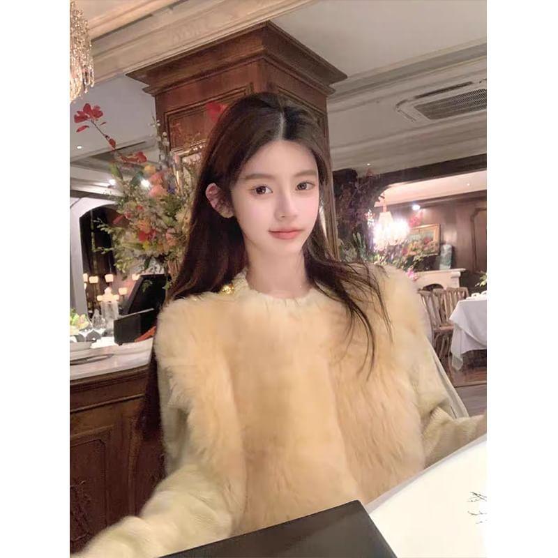 Crewneck Furry Sweater Product Image
