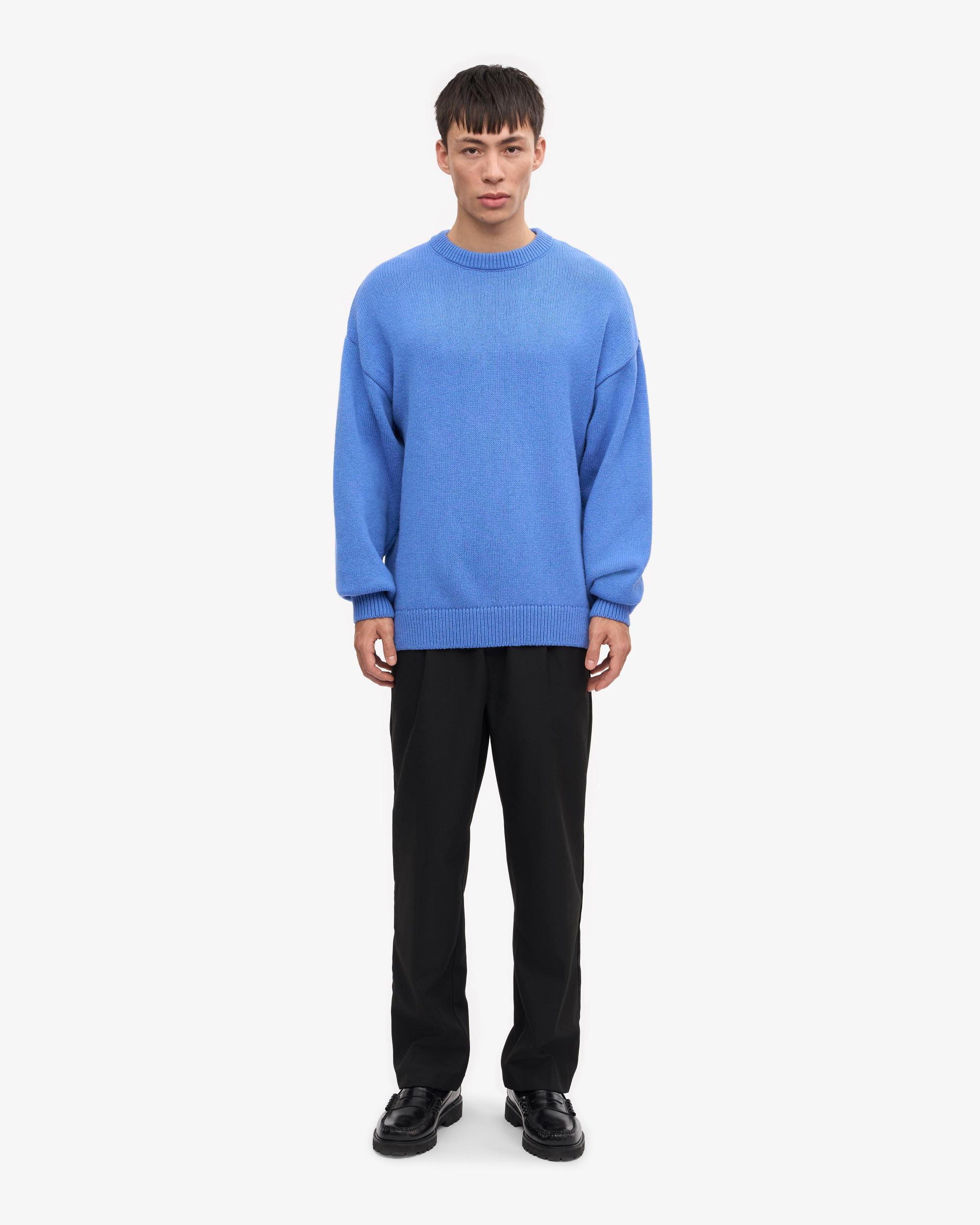 Oversized Merino Wool Crew - Magenta Blaze Product Image