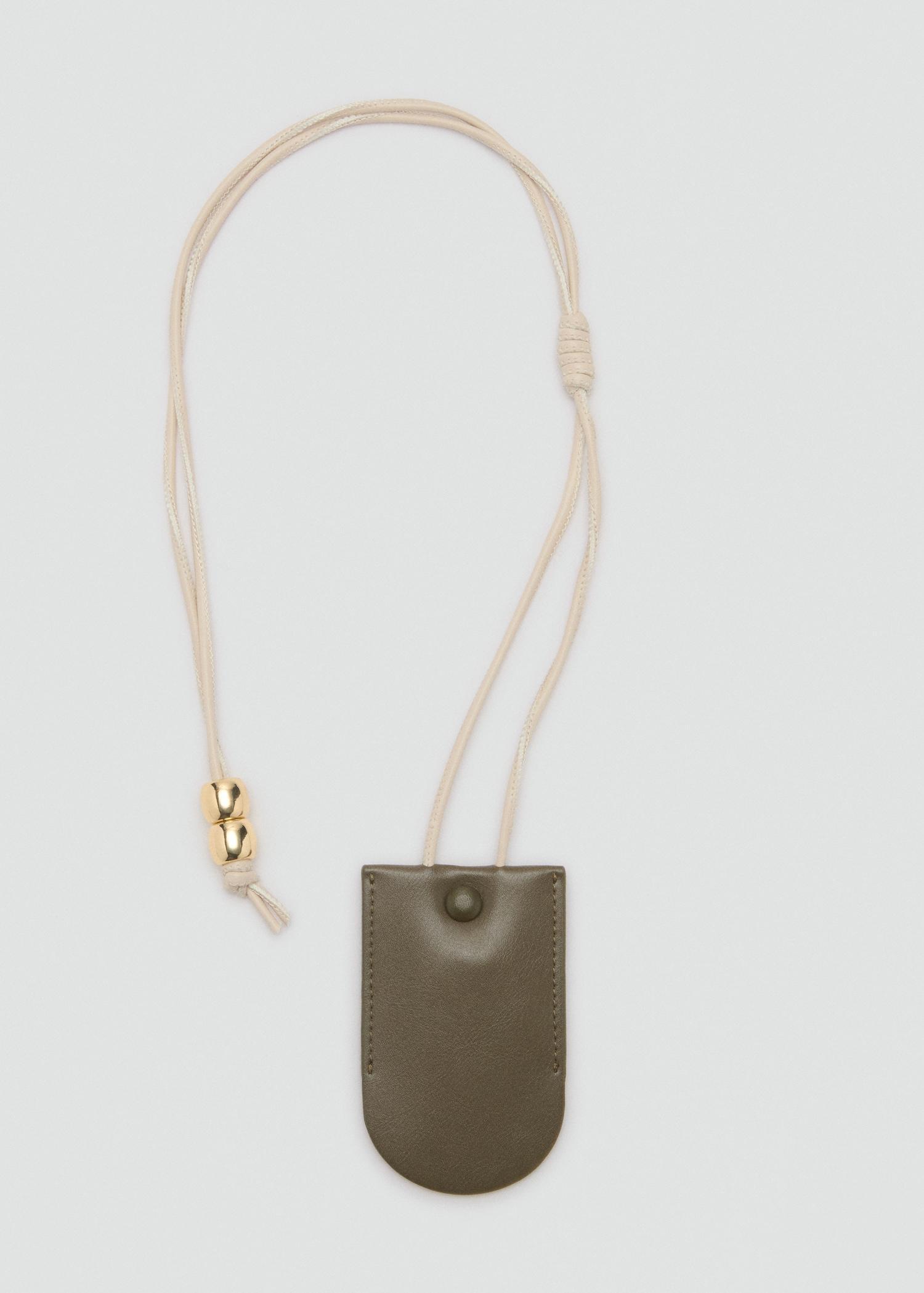Leather-effect wallet with zipper - Women | MANGO USA Product Image
