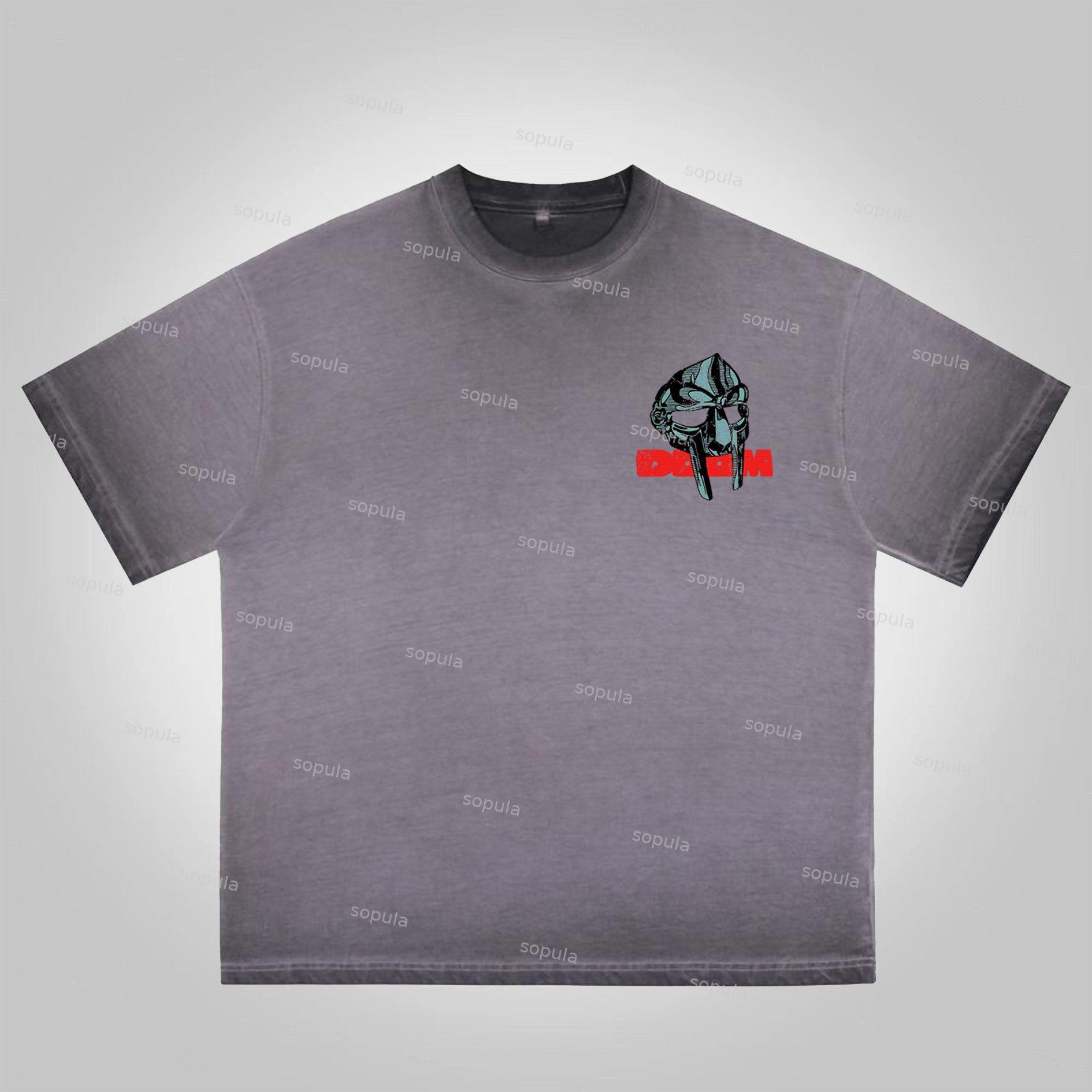 Sopula Vintage The Illest Villain Mf Doom Graphic Print Washed Cotton T-Shirt Product Image