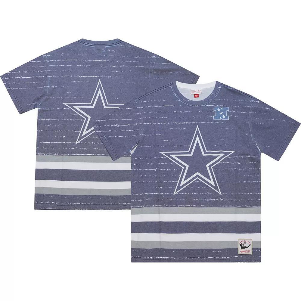 Men's Mitchell & Ness Navy Dallas Cowboys Jumbotron 3.0 T-Shirt, Size: Small, Blue Product Image