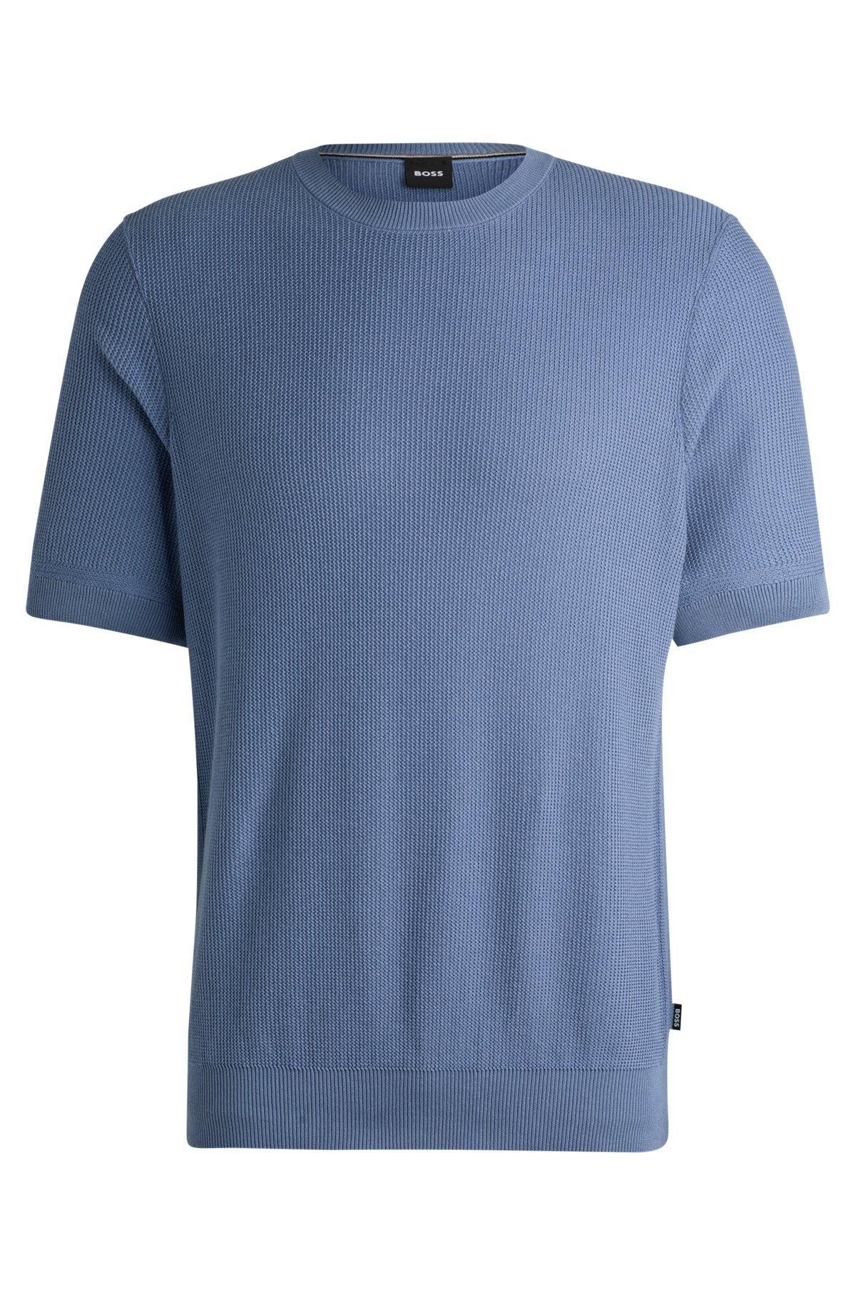 Regular-fit sweater with short sleeves and logo flag Product Image