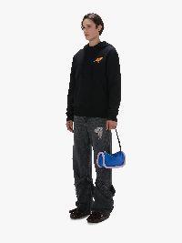HOODIE WITH CANARY EMBROIDERY in black | JW Anderson US  Product Image