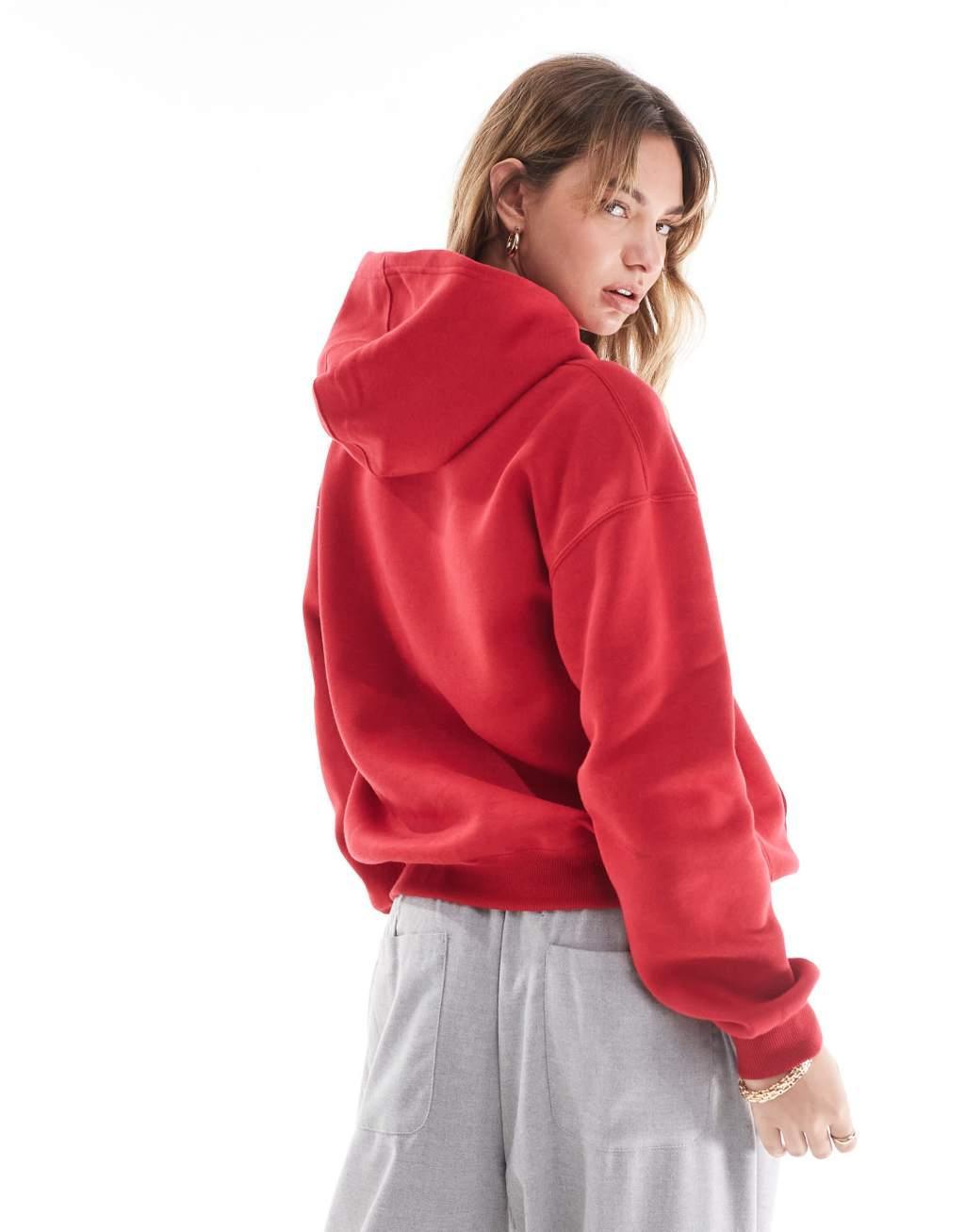 Nike Air Jordan Brooklyn Fleece hoodie in red Product Image