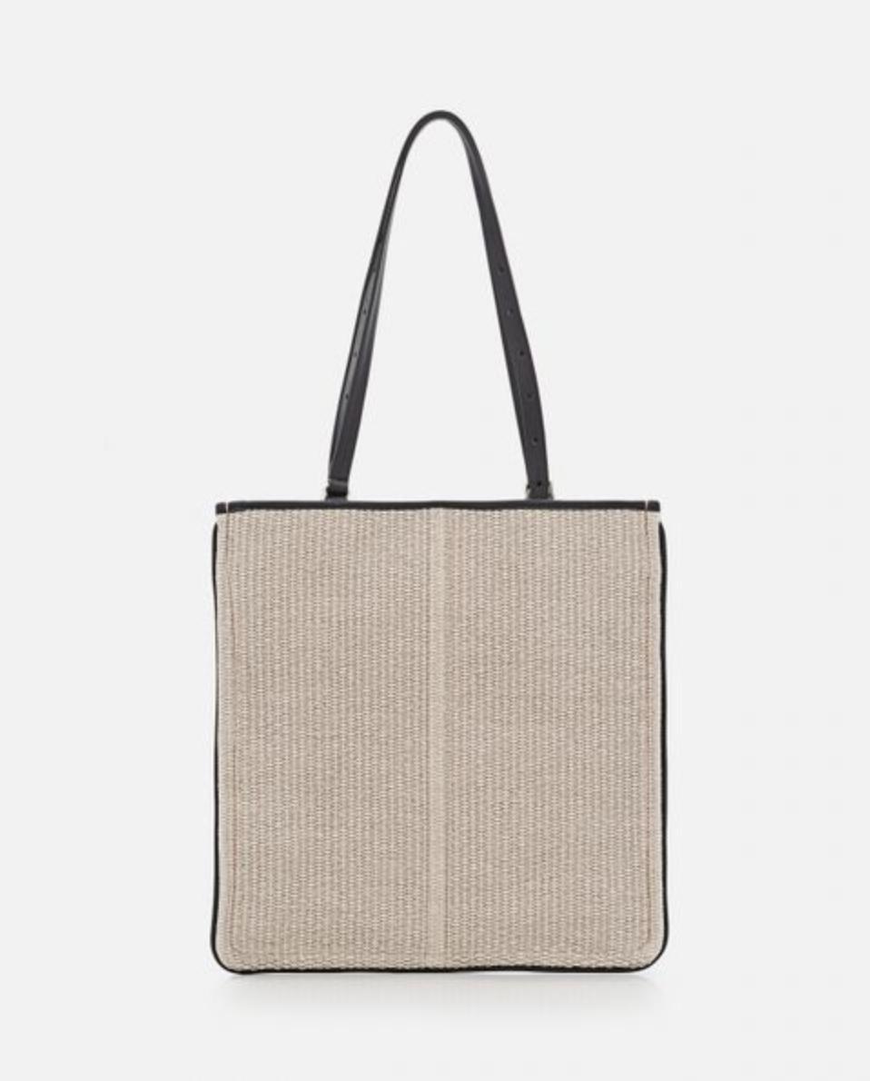 Max Mara Easybag Black Trim Raffia Shopper Product Image