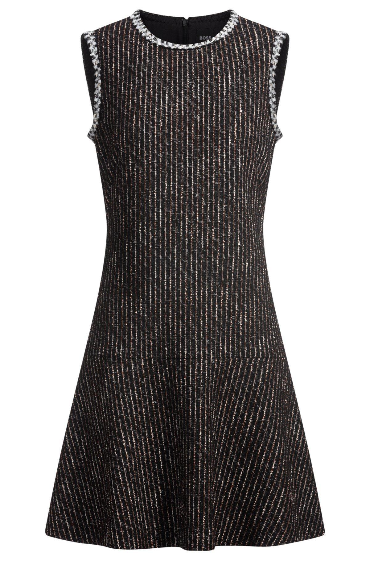 Tape-trim dress in jersey bouclé Product Image