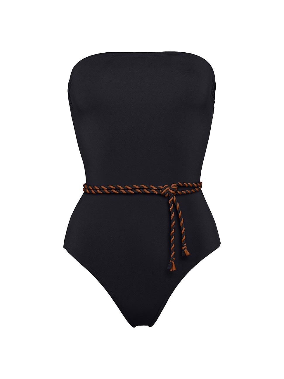 Womens Majorette Belted Bustier One-Piece Swimsuit Product Image