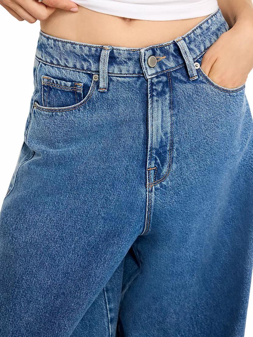 Paneled Wide-Leg Jeans Product Image