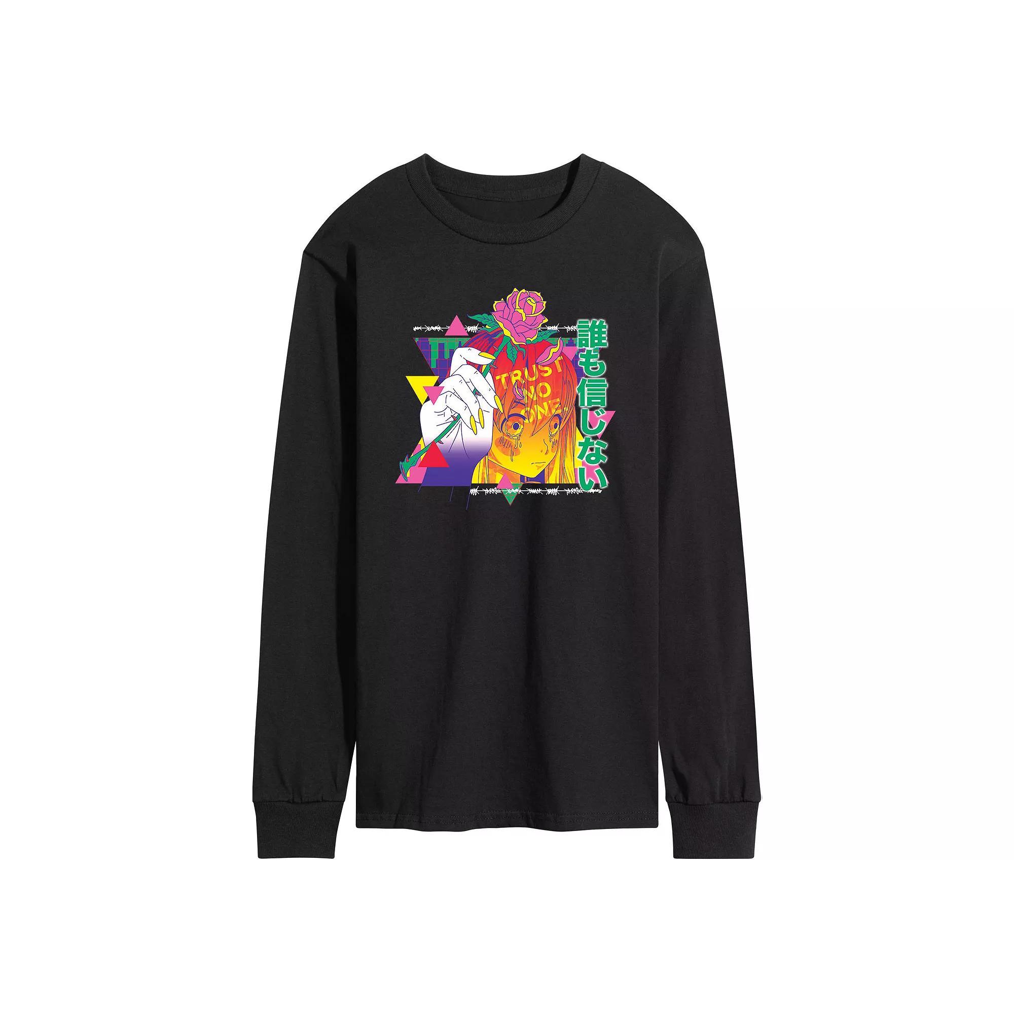 Mens Anime Trust No One Long Sleeve Tee Product Image