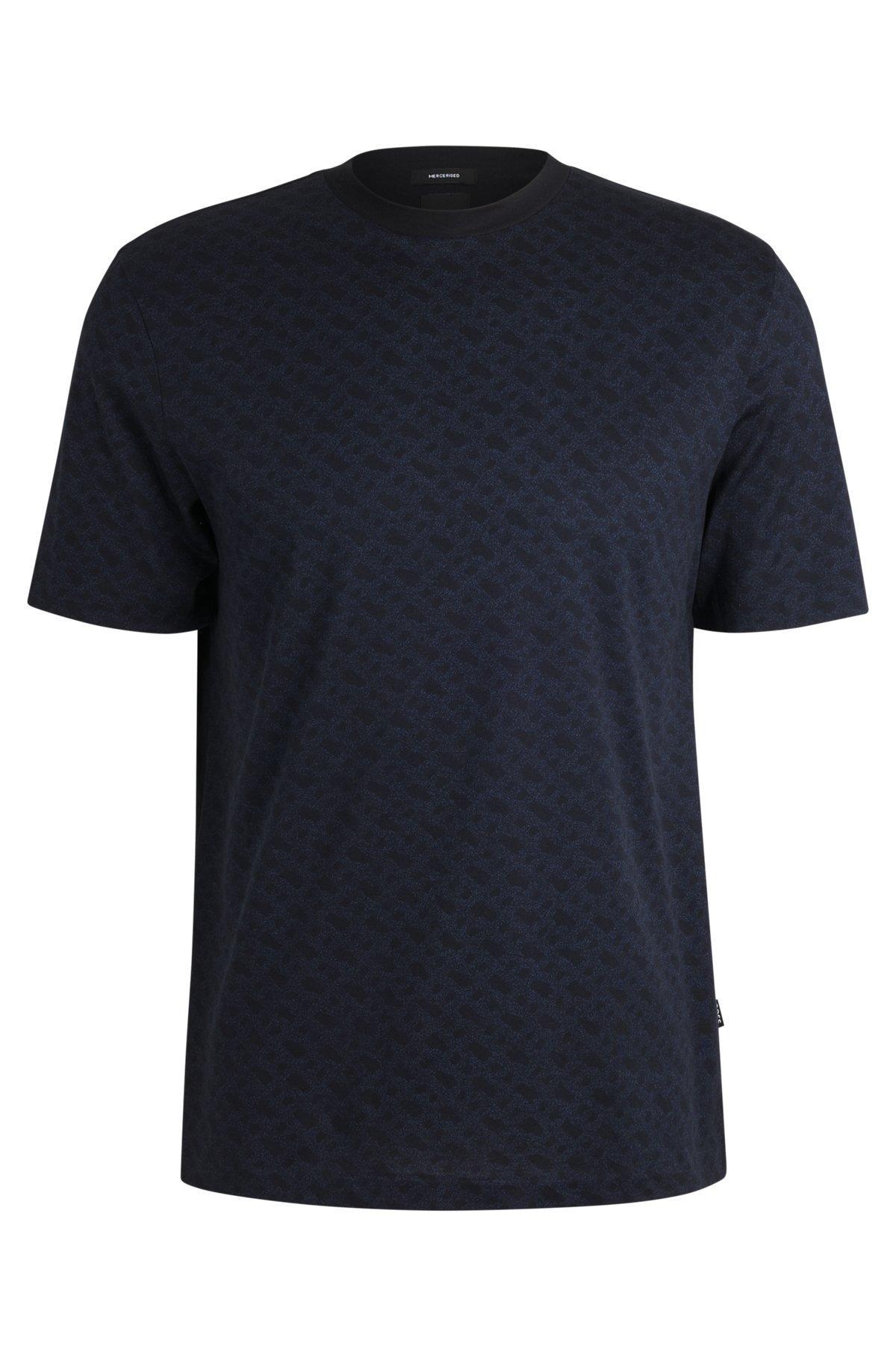 Cotton T-shirt with all-over printed monograms Product Image