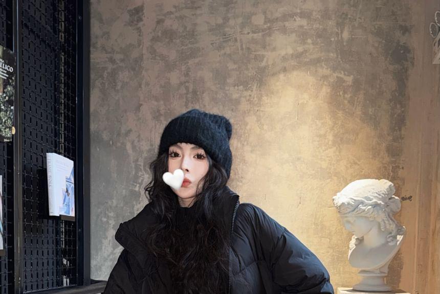 Stand-Collar Long Puffer Coat Product Image