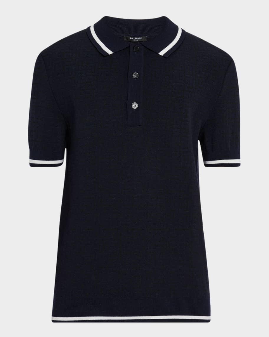 Mens Monogram Knit Polo Shirt Product Image