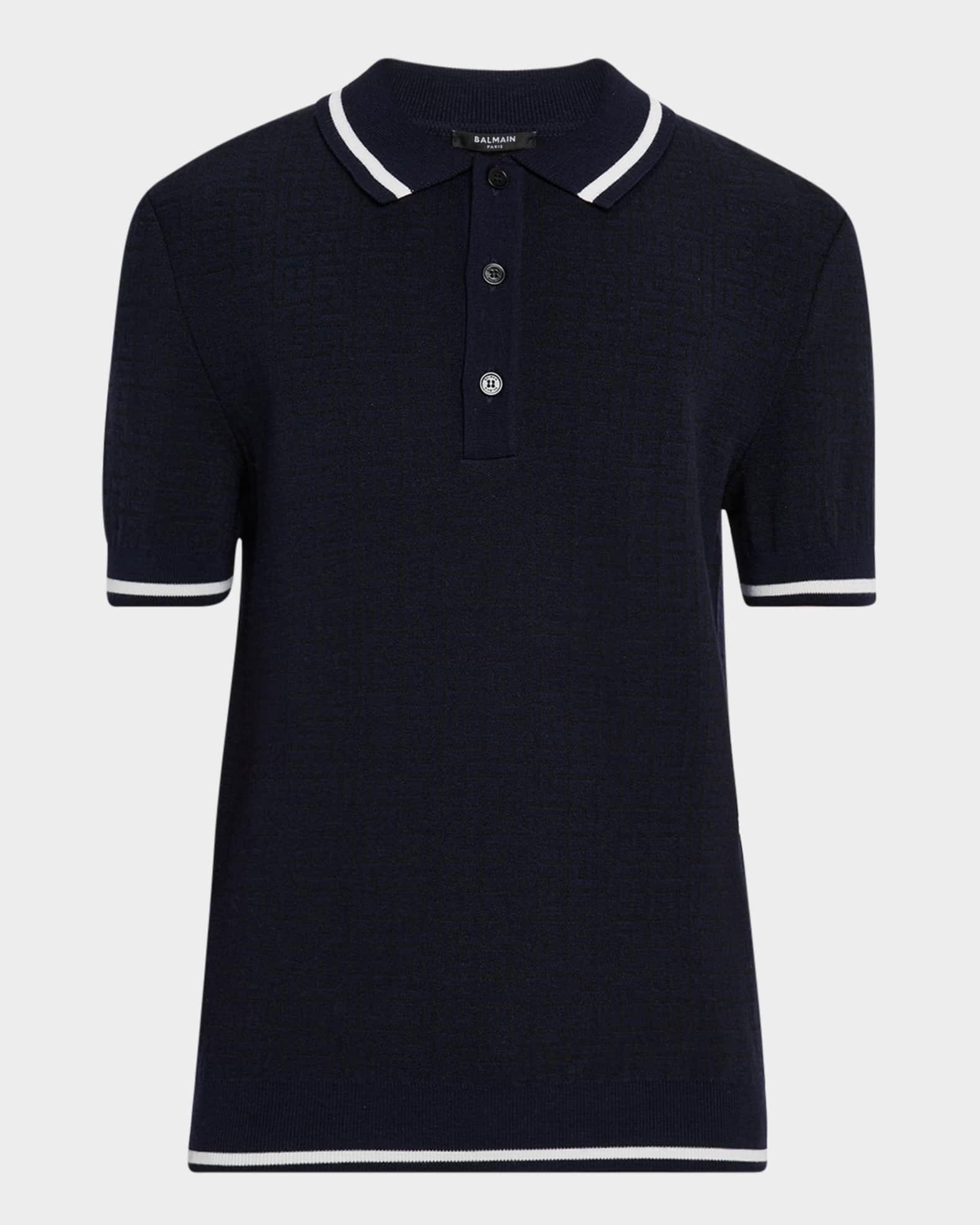 Mens Monogram Knit Polo Shirt Product Image