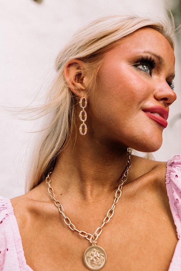 Angelique Link Earrings in Lavender Product Image