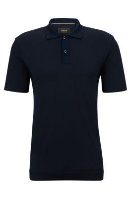 Mens Greca-Collar Pique Polo Shirt Product Image