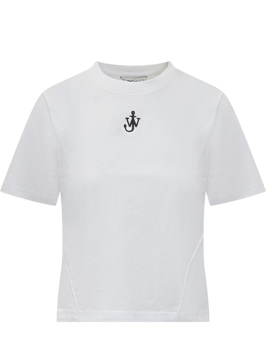 JW ANDERSON Anchor Embroid T-shirt In White Product Image